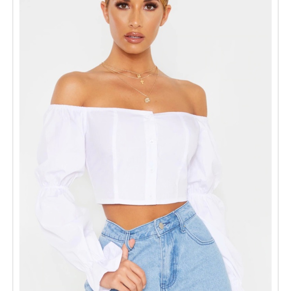 Crop Wide Sleeve Top - Pretty Little Thing